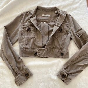 Zara Brown Cropped Jacket